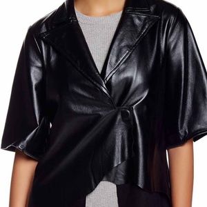 TOV faux luxe leather edgy jacket